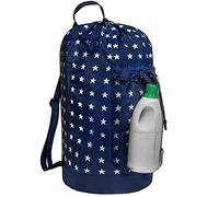 Dalykate - Borsa per la biancheria con spallacci e tasca in rete in nylon resistente, zaino per vestiti con coulisse per college, viaggi, lavanderia, appartamento,
