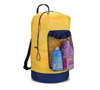 Dalykate, Zaino portabiancheria con spallacci e tasca in rete, in nylon resistente, con chiusura con coulisse, per università, viaggi, lavanderia, appartamento