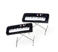 DALYNN 1 Pz Miniatura in Metallo Organo Elettronico Tastiera Mini Modello di Pianoforte Mobili di Simulazione Strumento Musicale Ornamento Mini Replica Strumento Musicale