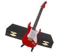 DALYNN Modello di Chitarra Elettrica Mini Modello di Ornamento per Chitarra Elettrica in Legno A 4 Colori Mini Replica Strumento Musicale (Color : 04, Size : 18cm)
