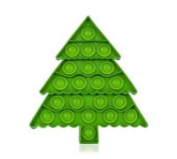 Dam Electronics Bubble Pop It Giocattolo Sensoriale Antistress in Silicone, Design Albero di Natale