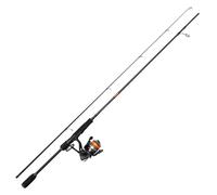 DAM Fire Wave XP Spinning Combo, canna e mulinello da pesca per pescatori d'acqua dolce, luccioperca lucioperca e altro, forte, leggero e versatile, nero, canna veloce da 1,98 m, mulinello taglia 1000