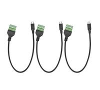 Dam Skerisi 3 pezzi Micro USB 5 pin maschio a 5 pin, adattatore per cavo con terminale senza saldatura e schermo a vite, cavo di prolunga USB senza saldatura con fissaggio a vite per il