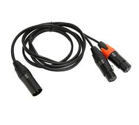 Dam Skerisi Cavo XLR maschio a doppio XLR femmina, cavo splitter per microfono a Y, cavo audio schermato in PVC da 1,5 m per mixer, equalizzatore, amplificatore, organo elettronico, e LED