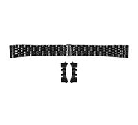 Dam Skerisi Cinturino per orologio in acciaio inossidabile nero, sostituzione professionale di cinturini piatti per orologi, braccialetto regolabile a sgancio rapido con strumento ad per (19 mm)