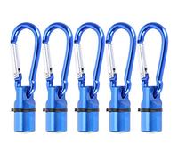 Dam Skerisi Clip para mascotas con luz LED y mosquetón, colgante antipérdida para collares de perros, luz intermitente roja, azul y blanca para mascotas, llavero ligero de aluminio para perros
