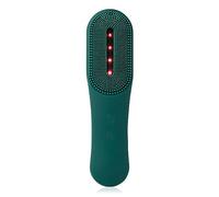 DAM Spazzola detergente viso in silicone. Triplo trattamento della luce LED, ringiovanimento, anti acne, attivatore di collagene. 5 x 2 x 17 cm. Colore: Verde