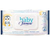 Dama Baby Venere Salviette - Detergenti e lenitive all'avena e riso per pelle sensibile, 72 pezzi