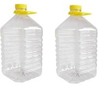 DAMA BOTTIGLIA PLASTICA 5 LT TRASPARENTE - VERDE ALIMENTI VINO OLIO VUOTA - PZ 2
