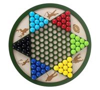 Dama cinese, gioco da tavolo in legno con pioli, 25 cm, set strategico classico, attività familiare multi-giocatore, design artigianale, ideale per cortile, barbecue, picnic, divertimento con falò