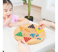 Dama cinese in legno fatta a mano con borsa portaoggetti, gioco di strategia