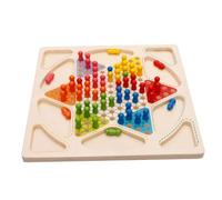 Dama cinese in legno Gioco da tavolo 2 in 1 Dama cinese Giochi da tavolo per famiglie per bambini e adulti