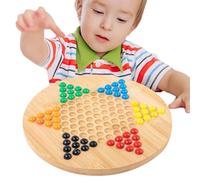 Dama Cinese in Legno - Gioco da Tavolo Educativo per Bambini 3+ Anni | Set di Pedine Colorate e Scacchiera Esagonale | Gioco Strategia Classico e Tradizionale per Tutta la Famiglia, Fino a 6 Giocatori