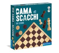 DAMA E SCACCHI IN LEGNO GIOCO DA TAVOLO PER RAGAZZI E ADULTI 2 GIOCATORI 6 ANNI+