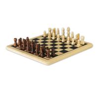Dama e scacchi in legno zig zag