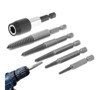 Damaged Bolt Extractor - Stripped Screw Removal Tool, Handheld Screw Extractor Set, 6 Pieces Damaged Bolt Extractors Remover Complete Nut Removal Tool Supplies For Artists Carpenter