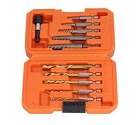 Damaged Screw Extractor Kit 11Pcs | Specialized Bolt & Stud Extraction Tool | HHS High Speed Steel for Stuck/Broken/Stripped Screws | 63-65 HRC Hardness with Storage Box