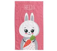 damaloo asciugamano per bambini 30x50 cm con illustrazione di coniglio in cotone per bambini - asciugamano per ragazze e ragazzi - asciugamano da ospite e per il viso e asciugamano - piccolo panno