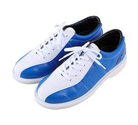 DAMANDO Scarpe da Bowling da Uomo, Scarpe da Bocce con Suole Scorrevoli Lightweight Bowling Athletic Sneakers,Blu,39 EU