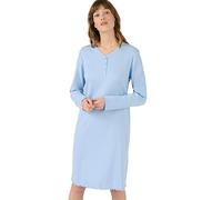 Damart - Camicia da Notte a Maglia Costata Donna, Blu grigio, XS