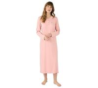 Damart - Camicia Da Notte In Morbido Tessuto A Maglia Incrociata A Costine Per Donna, Rosa, XL
