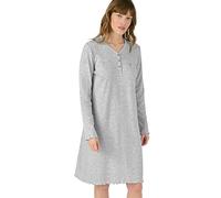 Damart - Camicia Da Notte Maglia A Costine Donna, grigio, XL