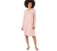 Damart - Camicia Da Notte Maglia A Costine Donna, Rosa, XS