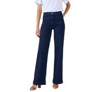 Damart - Jeans Grandi Tasche Placcato Donna, Blu Denim Scuro, 54