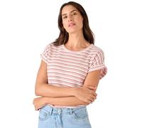 Damart - Maglia jacquard a righe da donna, Rosa a righe, 58-60