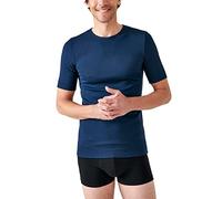 Damart T-Shirt a Maniche Corte in Thermolactyl, Filato Classico Maglietta, Blu Navy Scuro, M Uomo