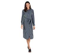 Damart - Vestito-Camicetta a righe Donna, Blu marino a righe, 50