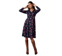 Damart Vestito da donna, Blu Navy Fiorito, 38-40