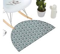 Damasco semicerchio zerbino classico ricci antico cifre con dettagli rococò veneziano vintage ingresso zerbino H 39,9 cm XD 59,9 cm nero crema rosso H 31.5" xD 47.2" Color12