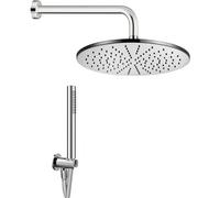 Damast - Kit doccia quadro in ottone cromato Damast Elegance con soffione tondo 13652 - 13651 - 13638 : Dimensioni - 30*30 cm