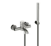 DAMAST - Miscelatore esterno Olympia per vasca in acciaio spazzolato - 18821