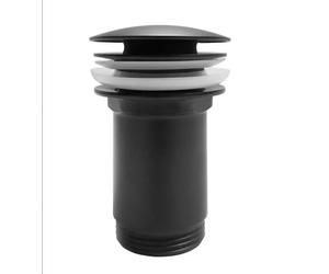 Damast - Piletta tonda click-clack NERA in ottone cromato - 15980