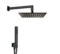 Damast - Set doccia Rondò quadro nero opaco - 17900