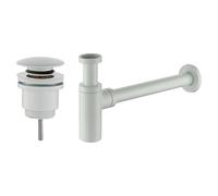 Damast - Set piletta e sifone Standard Bianco Opaco Modello Tondo per lavandino KITSCA2 - RUB7742 - Bianco Opaco