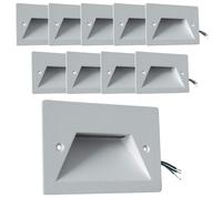 damastoreitalia Faretto segnapassi da esterno lampada da muro IP65 LED 3W ad incasso per scatola cassetta 503 scale giardino viale gradini nero bianco o grigio (Bianco - Luce fredda 6500K)