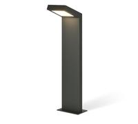 damastoreitalia Lampione LED da Giardino 10W 720LM IP54 - Paletto Esterno Moderno in Alluminio, Fascio 110° (Grigio - Luce Naturale 4000K)