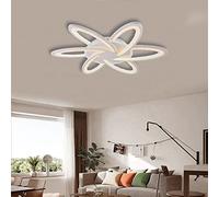 damastoreitalia Plafoniera a led da interno moderna a soffitto forma fiore lampada adatta per camera da letto salone soggiorno solotto cucina locali commerciali 59W (Girandola - Luce naturale)