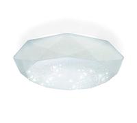 damastoreitalia Plafoniera a led da interno moderna a soffitto forma tonda lampada lampadario per camera da letto salone soggiorno solotto cucina locali commerciali (Effetto stellato-24W-luce fredda)