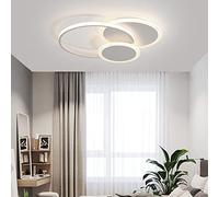 damastoreitalia Plafoniera a led da interno moderna a soffitto forma tonda lampada lampadario per camera da letto salone soggiorno salotto cucina locali commerciali 37W (3 cerchi,luce naturale 4000K)