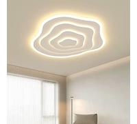 damastoreitalia Plafoniera a led da interno moderna a soffitto forma tonda lampadario adatta per camera da letto salone soggiorno salotto cucina locali commerciali 59W (Wave Luce calda 3000K)