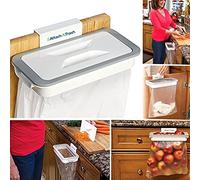 Damastoreitalia SUPPORTO BUSTE SPAZZATURA GANCIO CASSETTI ANTE MOBILI SACCHI SACCHETTI RACCOLTA DIFFERENZIATA RIFIUTI RICICLAGGIO CUCINA PATTUME ATTACH-A-TRASH