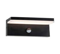 Damastoreitalia Universo Applique led da esterno a parete 10w ip54 lampada con sensore di movimento muro giardino (Nero - Luce fredda - Sensore)