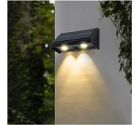 damastoreitalia Universo Applique led da esterno ip65 con pannello solare lampada a parete faretto doppia luce (Solare - 2 led - luce calda)