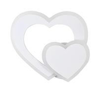 damastoreitalia Universo Applique led da parete a muro illuminazione per interno a forma di cuore stile moderno lampada 12W (Doppio cuore luce calda - 3000K)