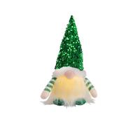 Dambola gnoma senza volto luminosa per il regalo di Natale decorazione da tavola (verde)