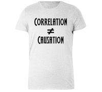 DAMBOTEE La Correlazione Non È Uguale T-Shirt Grigia in Cotone per Donne con Collo Giro Womens Grey Cotton Crewneck T-Shirt